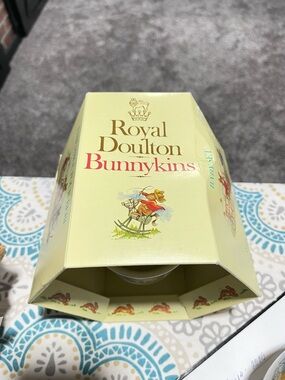 Royal Doulton Bunnykins Baby Set - Cream and Blue Packaging